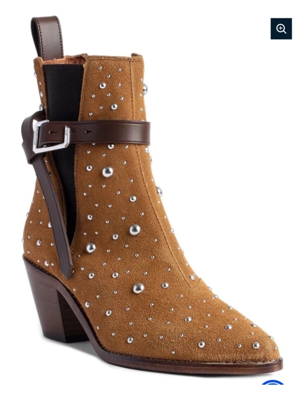Zadig & Voltaire Tyler Cecilia Dream Studded Suede Booties Boots $598, Sz 40 , 9